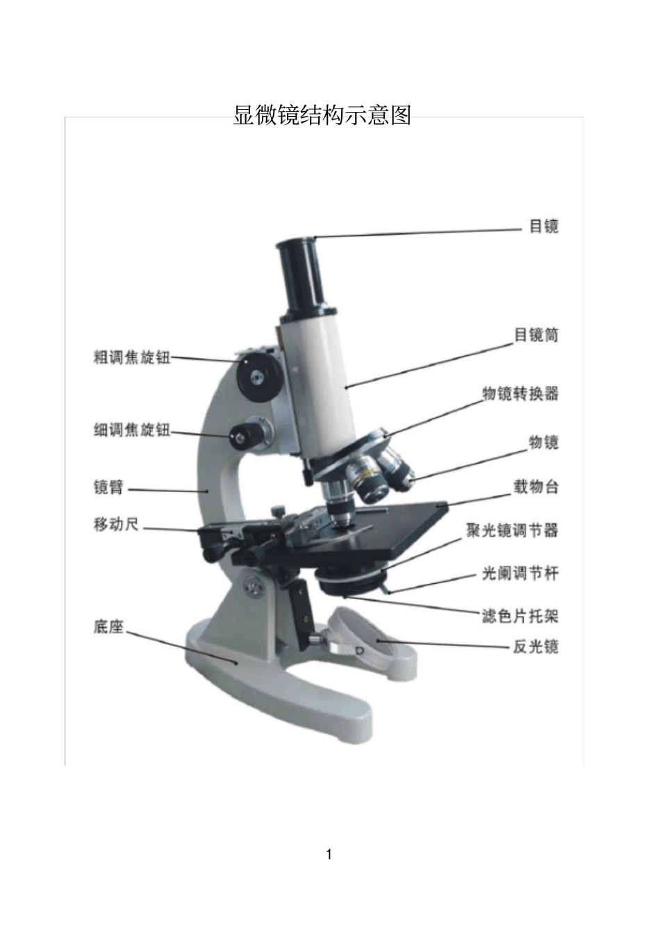 显微镜使用调节说明书_第1页