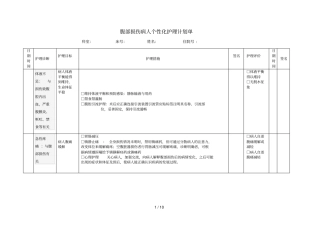普外科个性化-护理表单