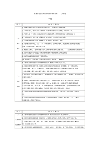 普通住宅小区物业管理服务等级标准