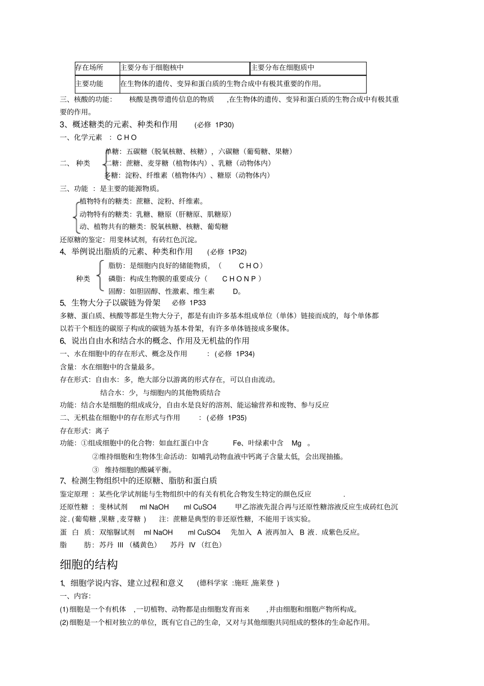 普通高中生物会考知识点_第2页