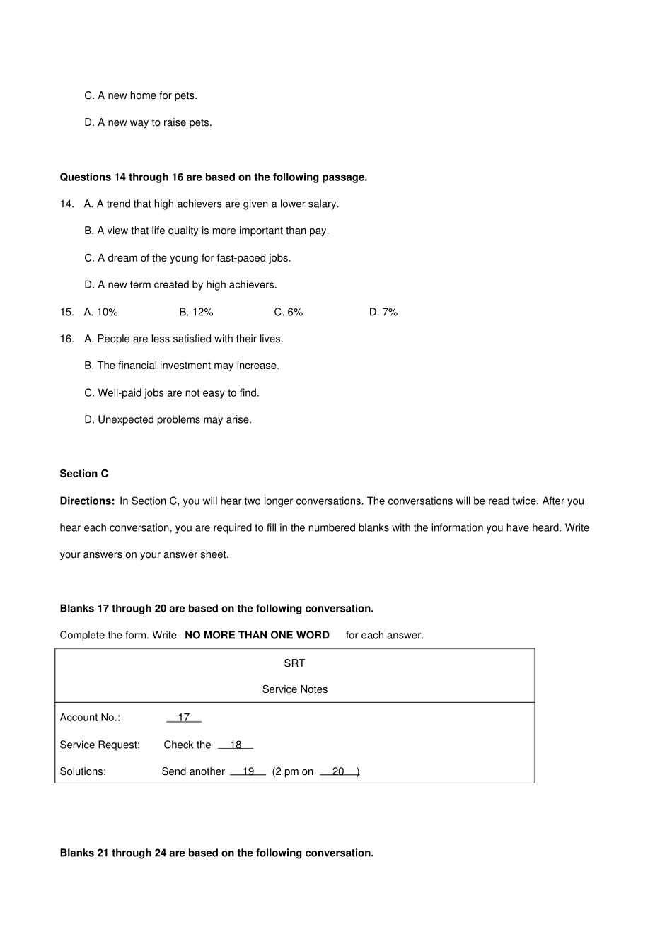 普通高等学校招生全国统一考试上海卷英语答案解析正式版原卷版_第3页