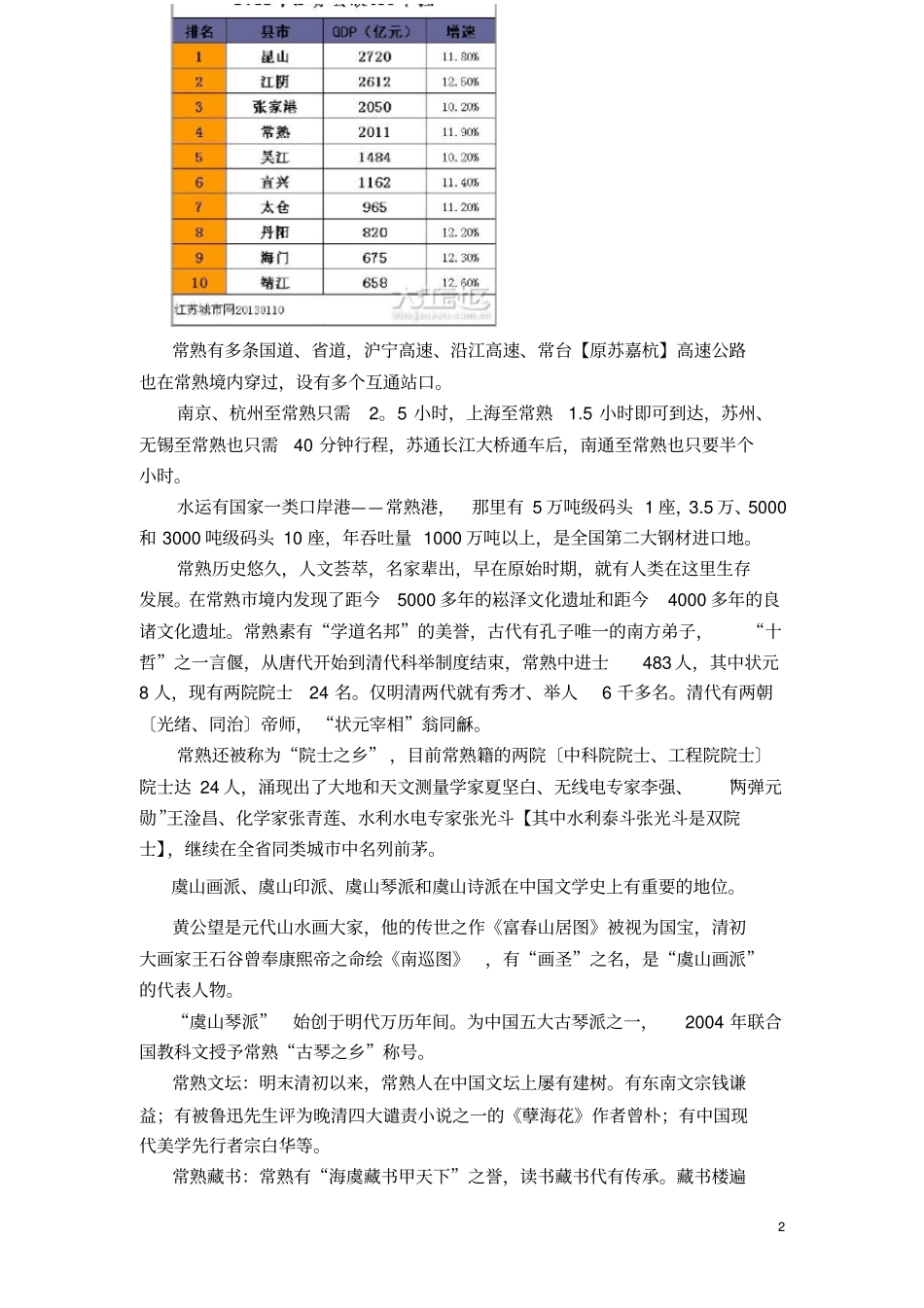 景点讲解-常熟概况_第2页