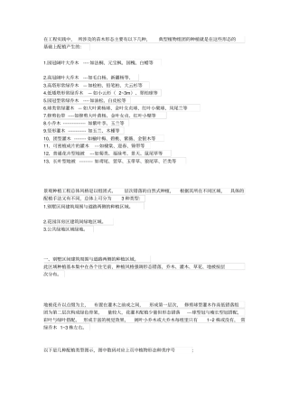 景观植物配置汇总