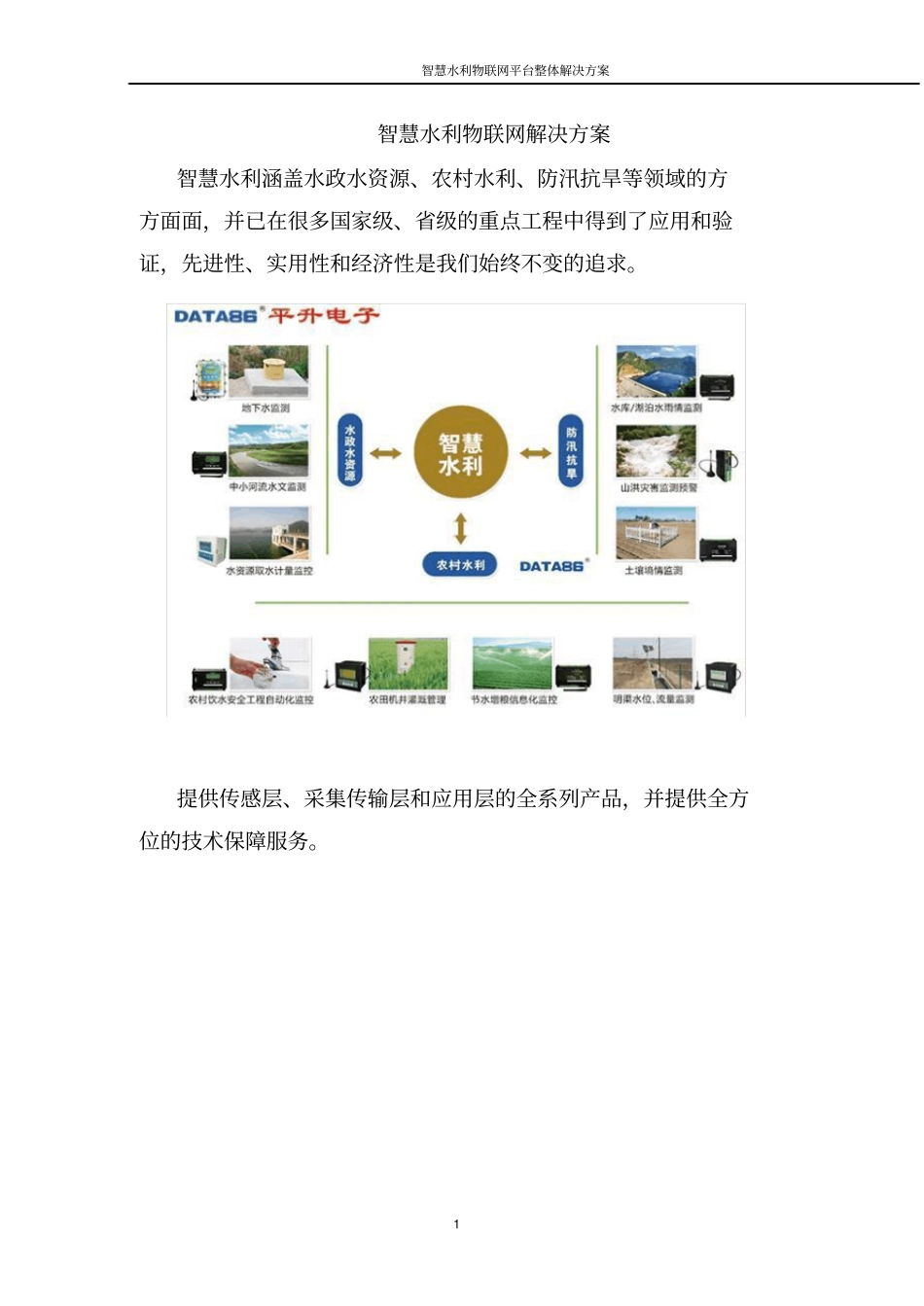 智慧水利物联网平台整体解决方案_第1页