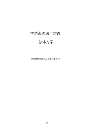 智慧海绵城总体具体方案