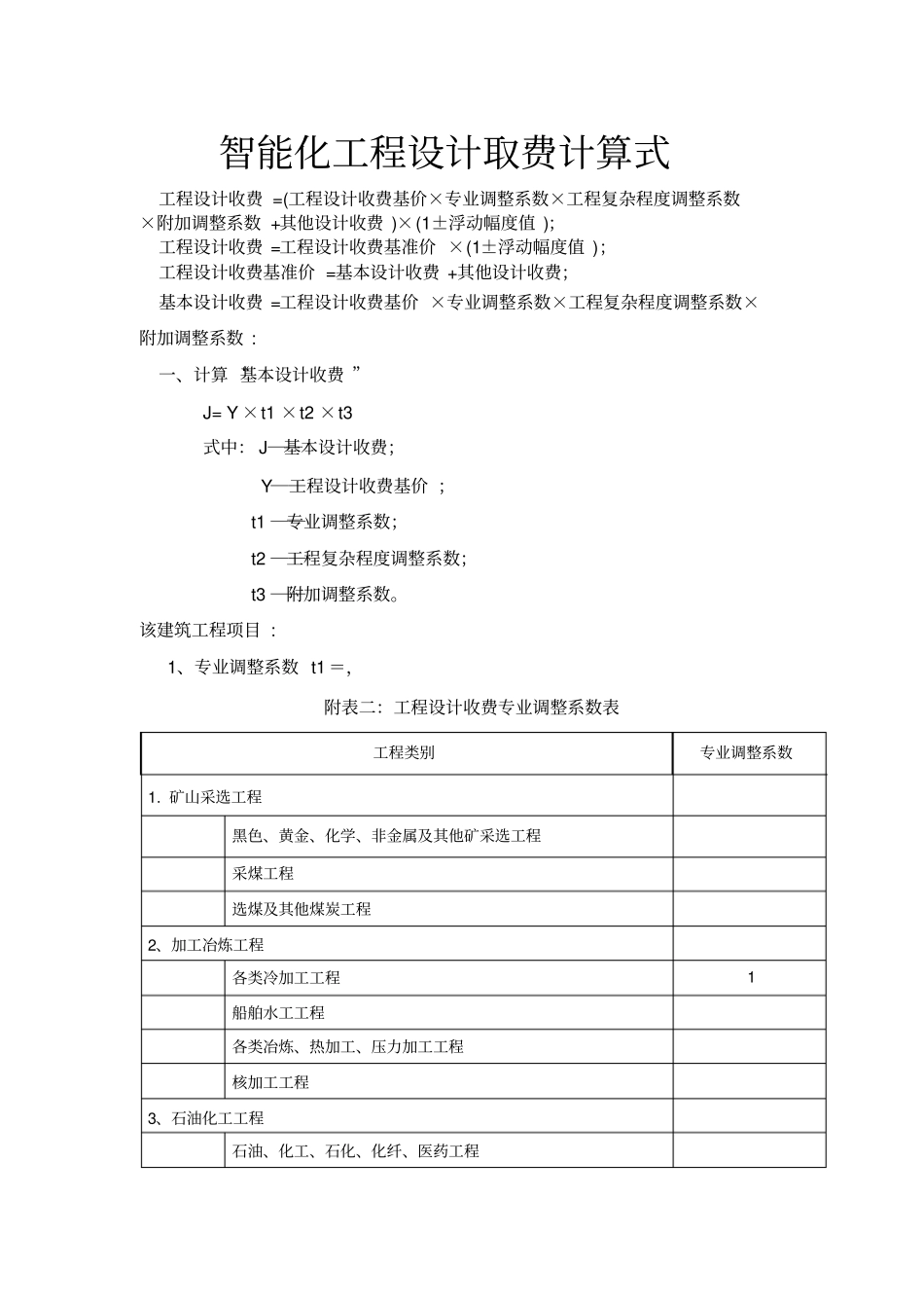 智能化工程设计取费标准_第1页