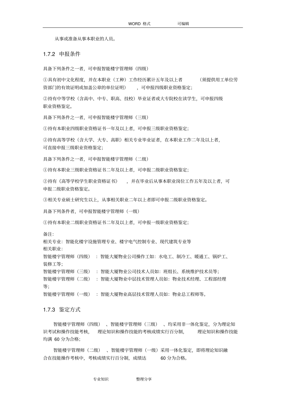 智能楼宇管理师职业标准_第2页