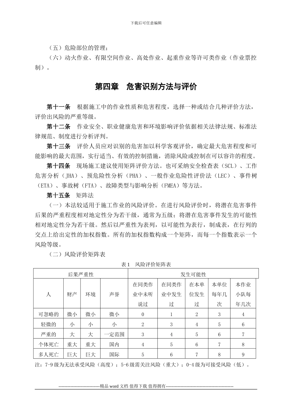 28施工作业危害识别与风险评价管理规定_第2页