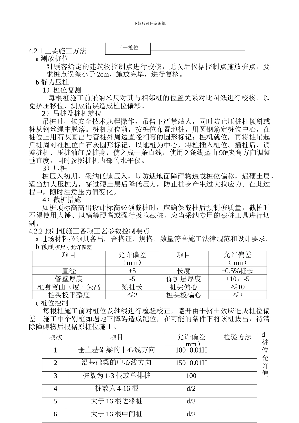 4静压预制桩施工作业指导书_第2页