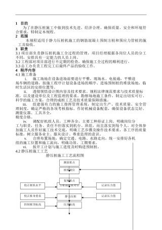 4静压预制桩施工作业指导书