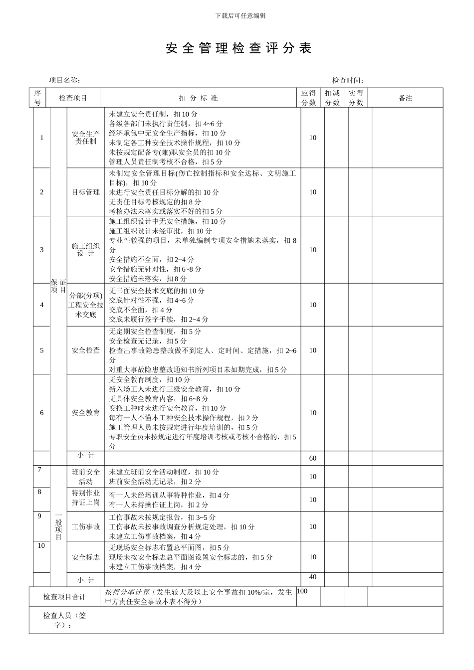 5建筑施工安全检查评分表_第3页
