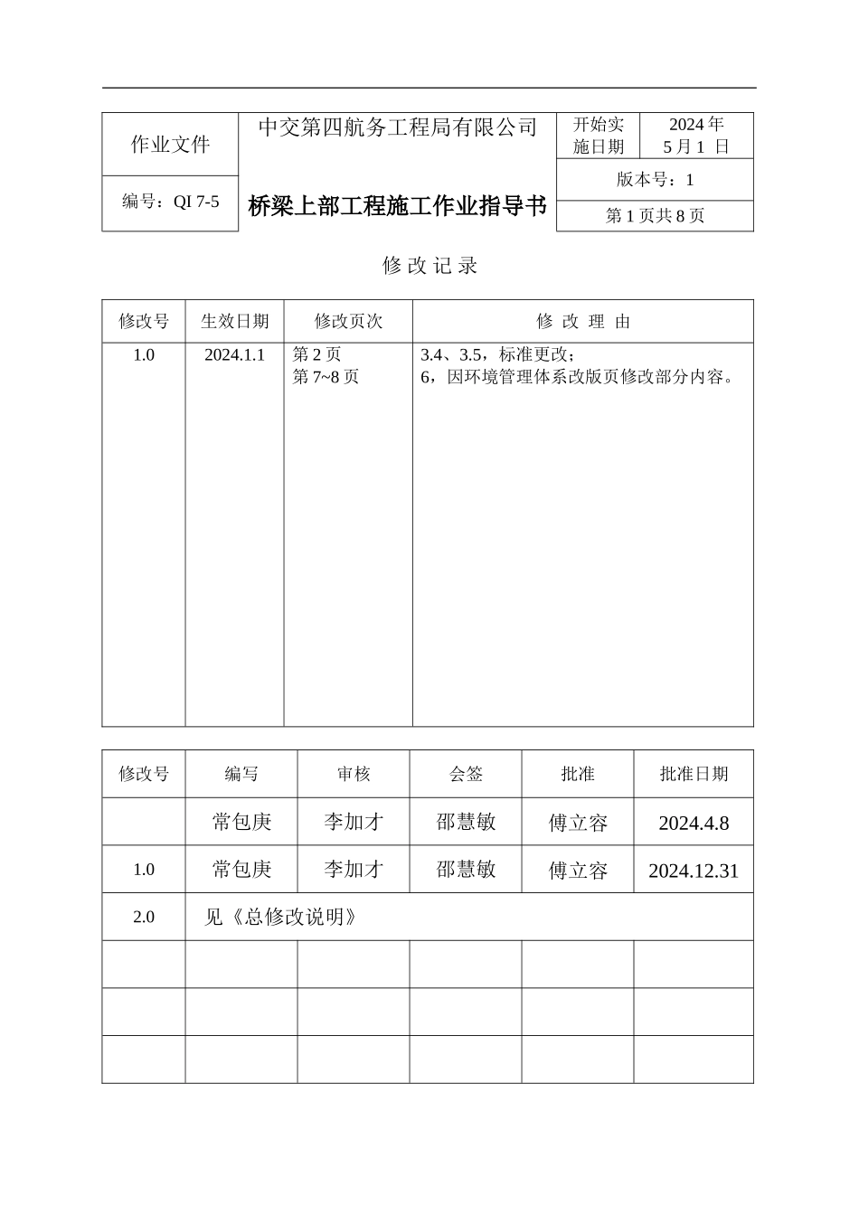 7-5桥梁上部工程施工作业指导书_第1页
