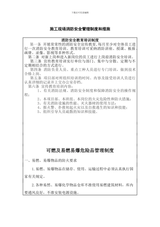 9.5.1--施工现场消防安全管理制度和措施[1]