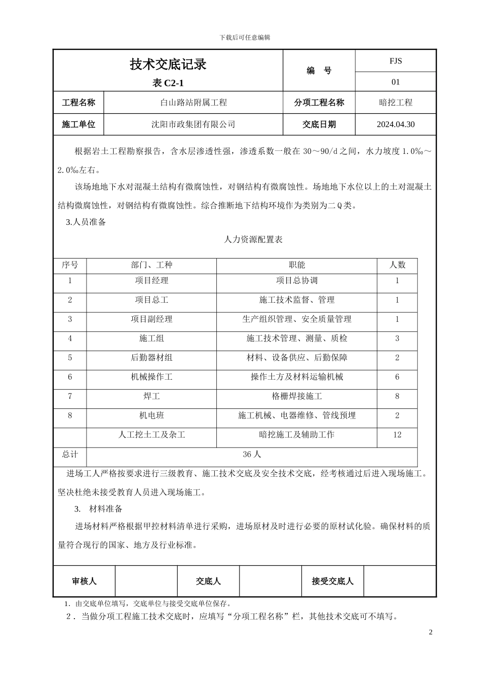 A、B出入口暗挖施工技术交底_第2页