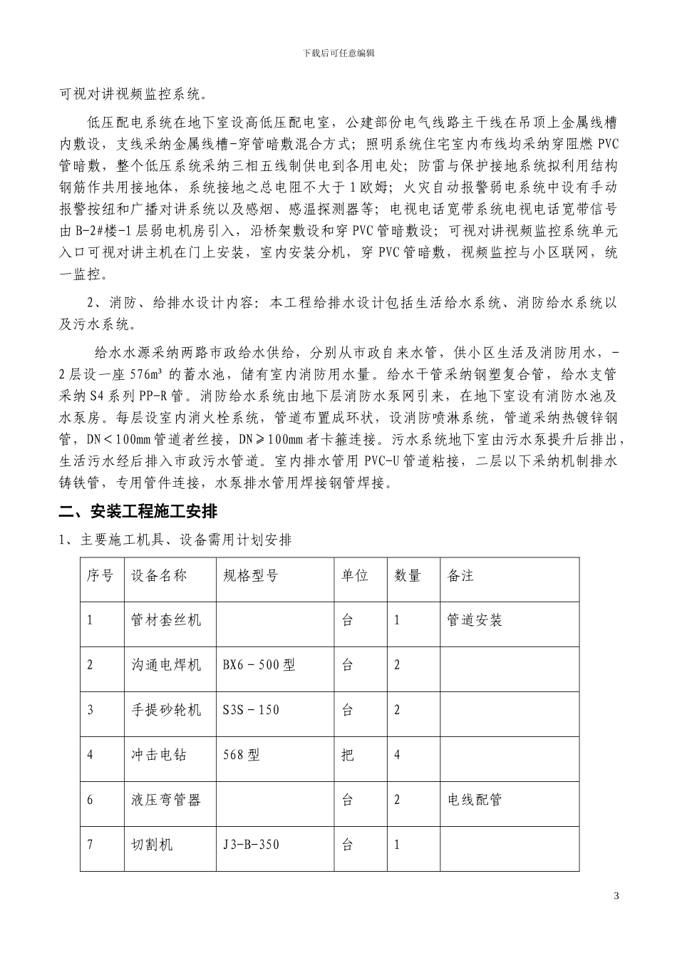 B区水电暖消防施工方案_第3页