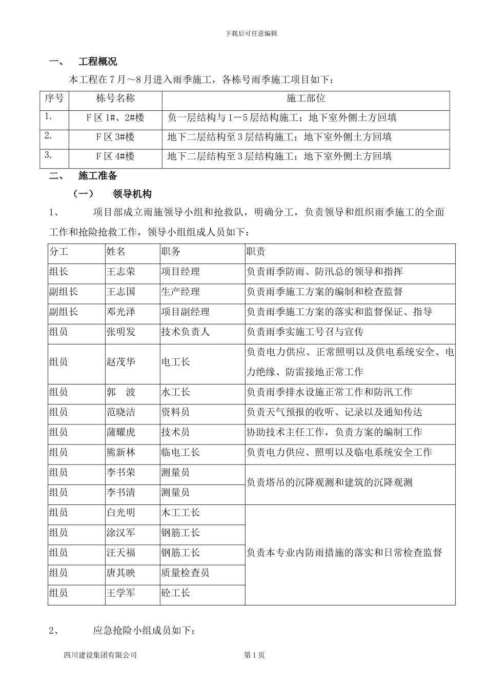 F区雨季施工方案_第2页
