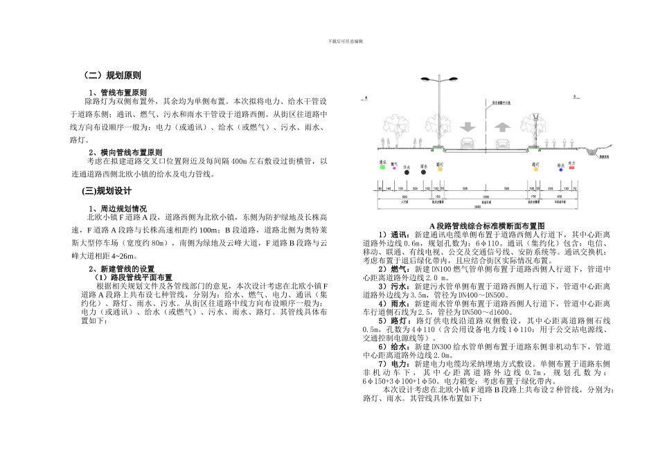 F道路道路管线综合施工图说明_第2页