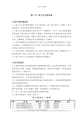 HTPCC-NT投标资料100MW机组以下豫辉发电有限责任公司50MW200204技术部分1施工总平面布置