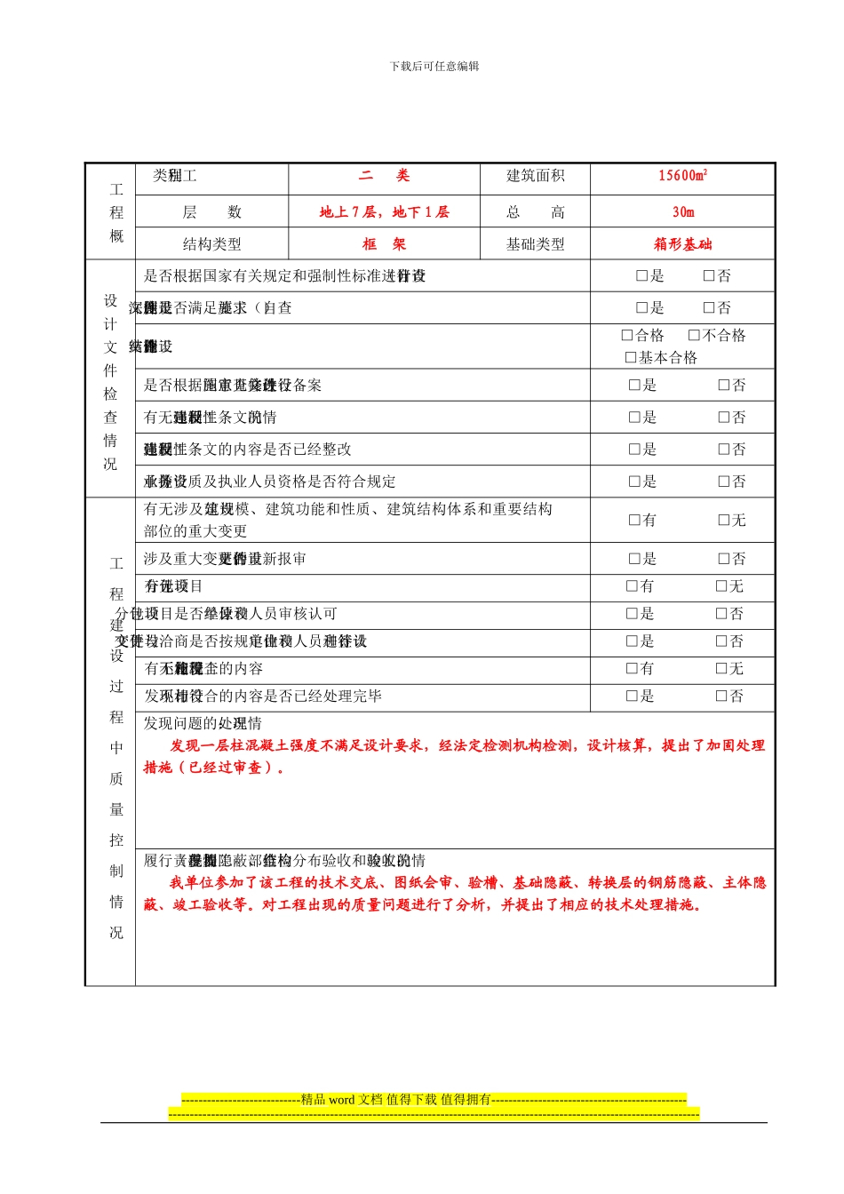 JS-009房屋建筑工程和市政基础设施工程设计文件质量检查报告_第2页