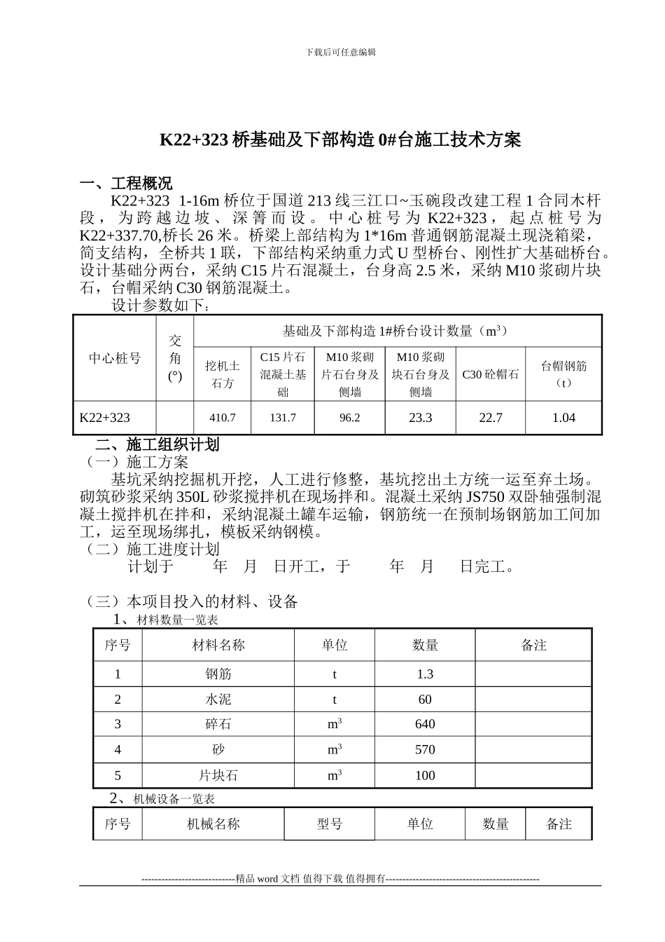 K22+323桥施工技术方案_第1页