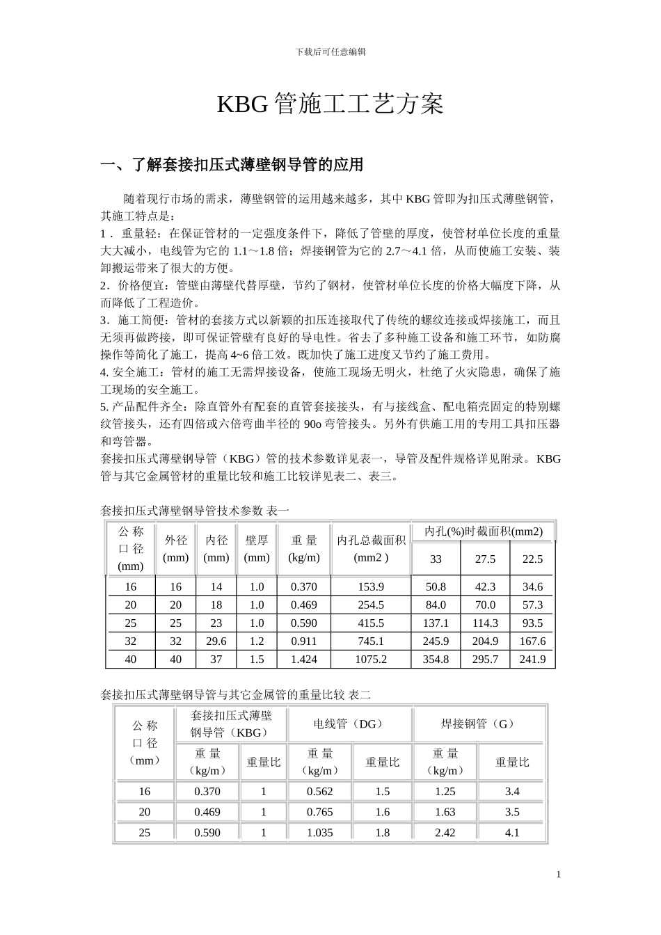 KBG管施工工艺方案_第1页