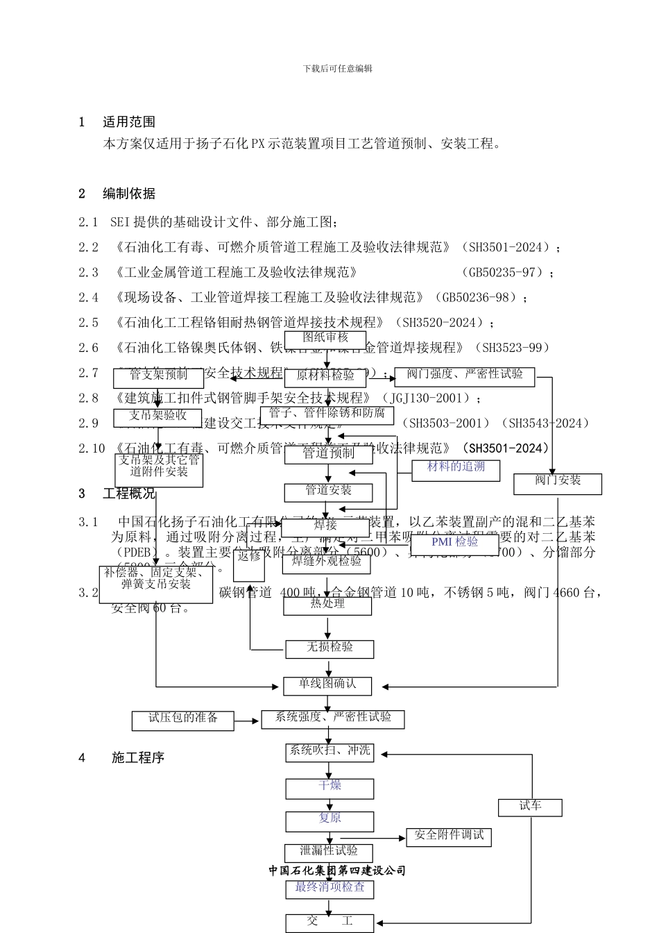 PX-工艺管道施工方案_第1页