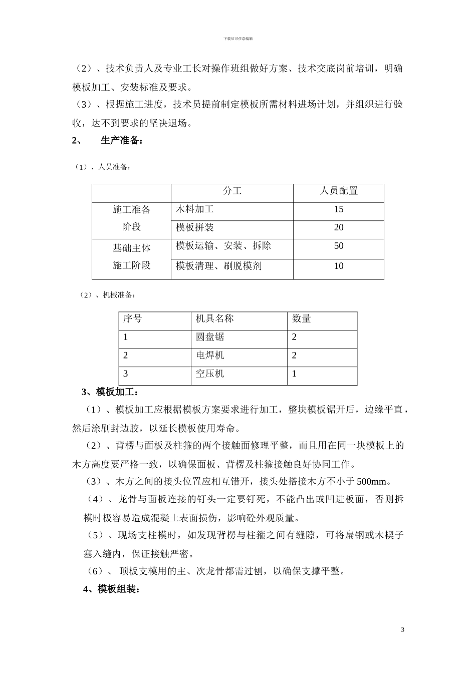 S1模板工程施工方案_第3页