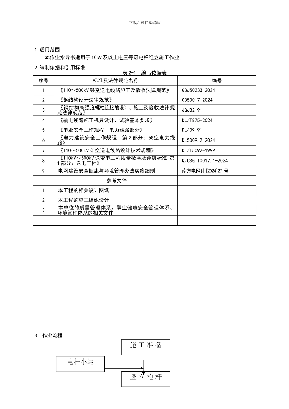 SDXL-08电杆组立施工作业指导书_第3页
