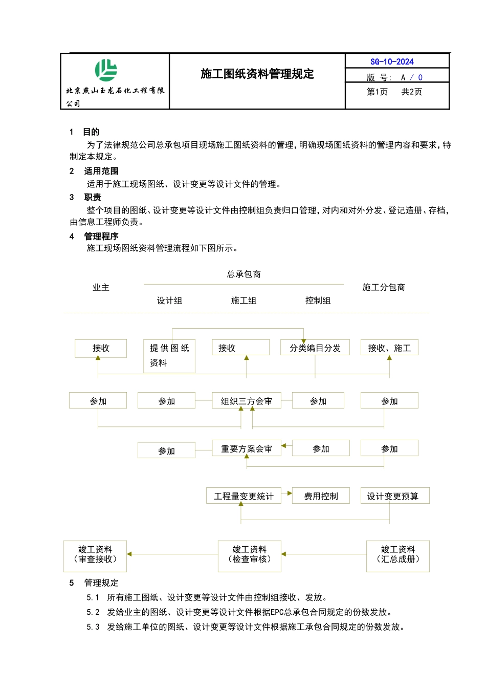 SG10施工现场图纸资料管理规定_第1页