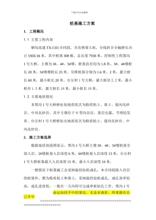 TX-C03桩基人工挖孔施工方案