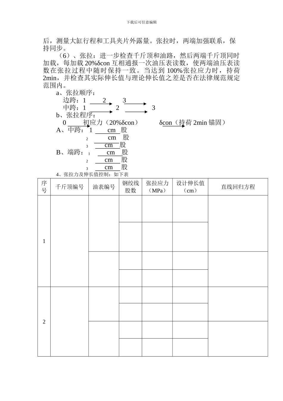 T梁预应力筋加工和张拉施工方案_第2页