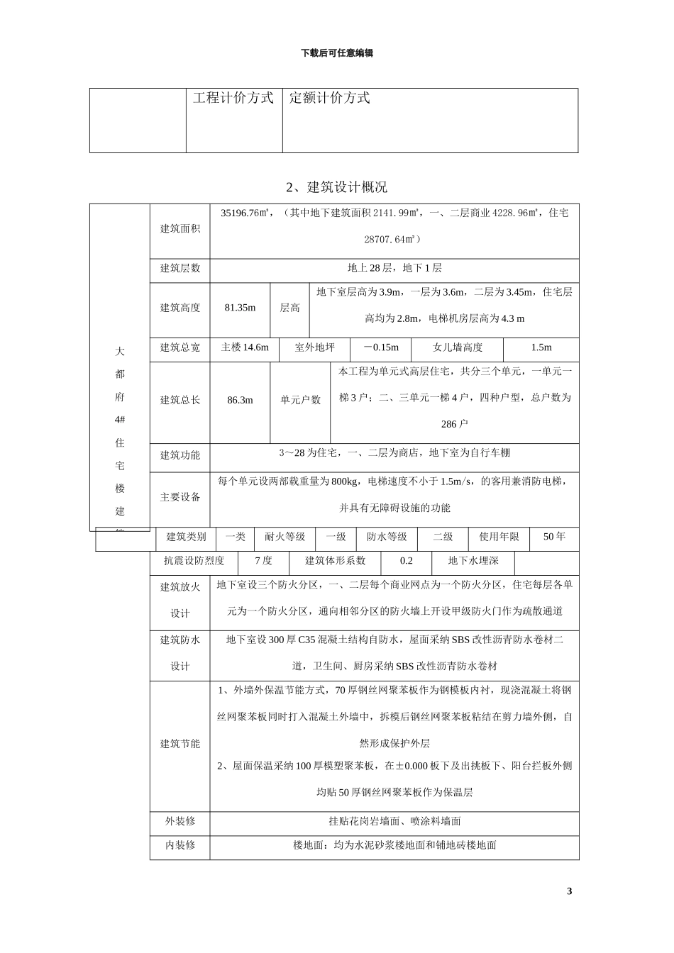 xxx4#楼施工组织设计_第3页