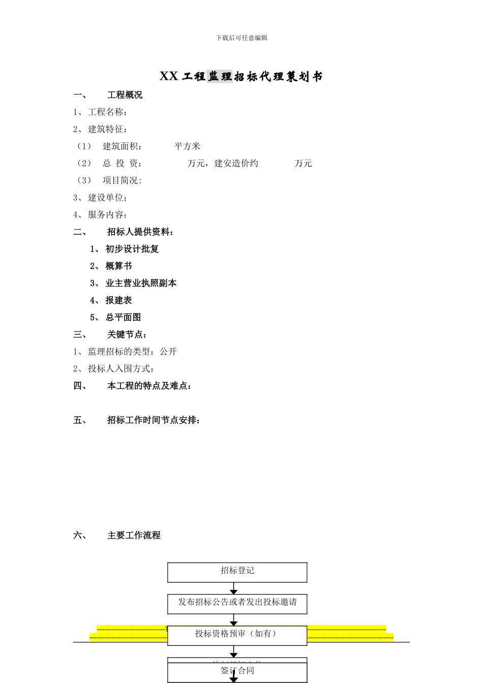 XX工程招标代理策划_第1页