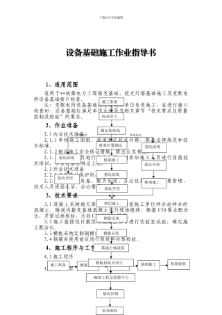 ZDS-01---设备基础施工作业指导书