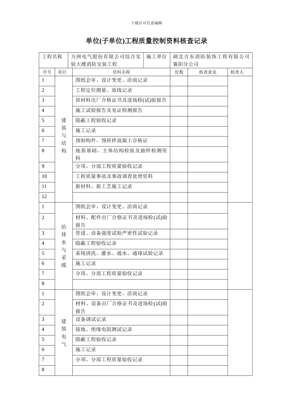 Ⅲ建筑工程施工质量验收评定资料部分下_第2页