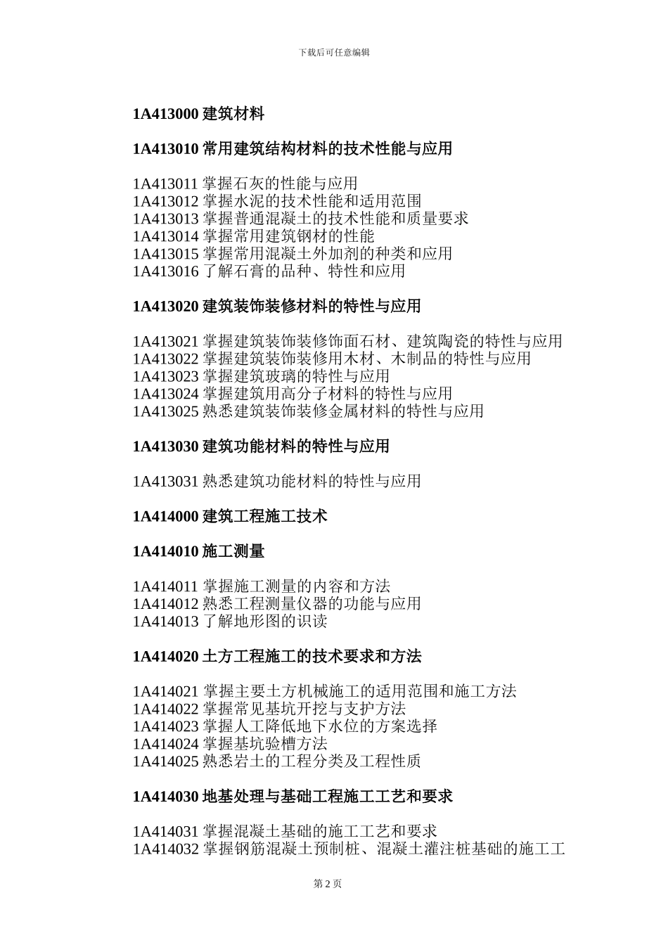 《专业工程管理与实务》科目考试大纲_第2页