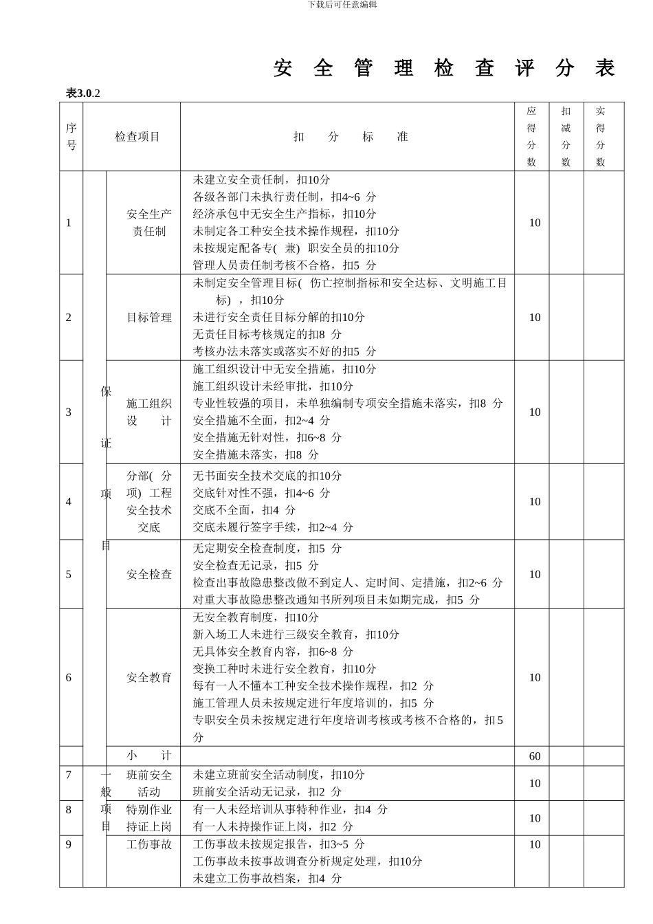 《建筑施工安全检查标准》全套表格_第3页