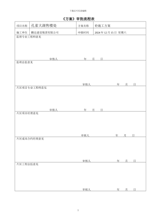 《施工组织设计、方案》审批流程表