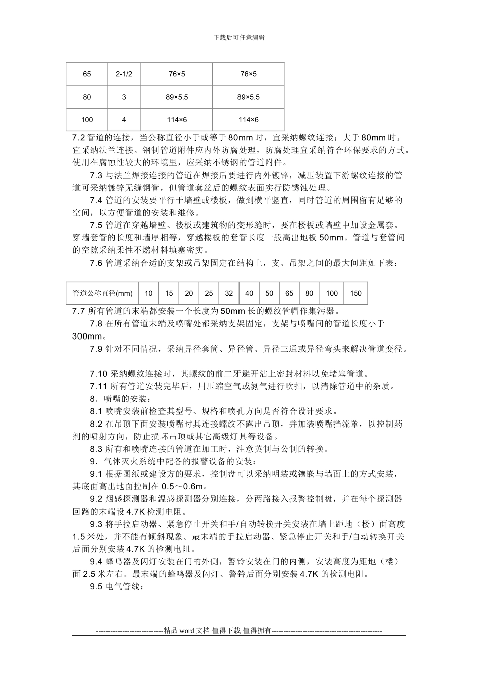七氟丙烷气体灭火系统施工技术摘要_第3页