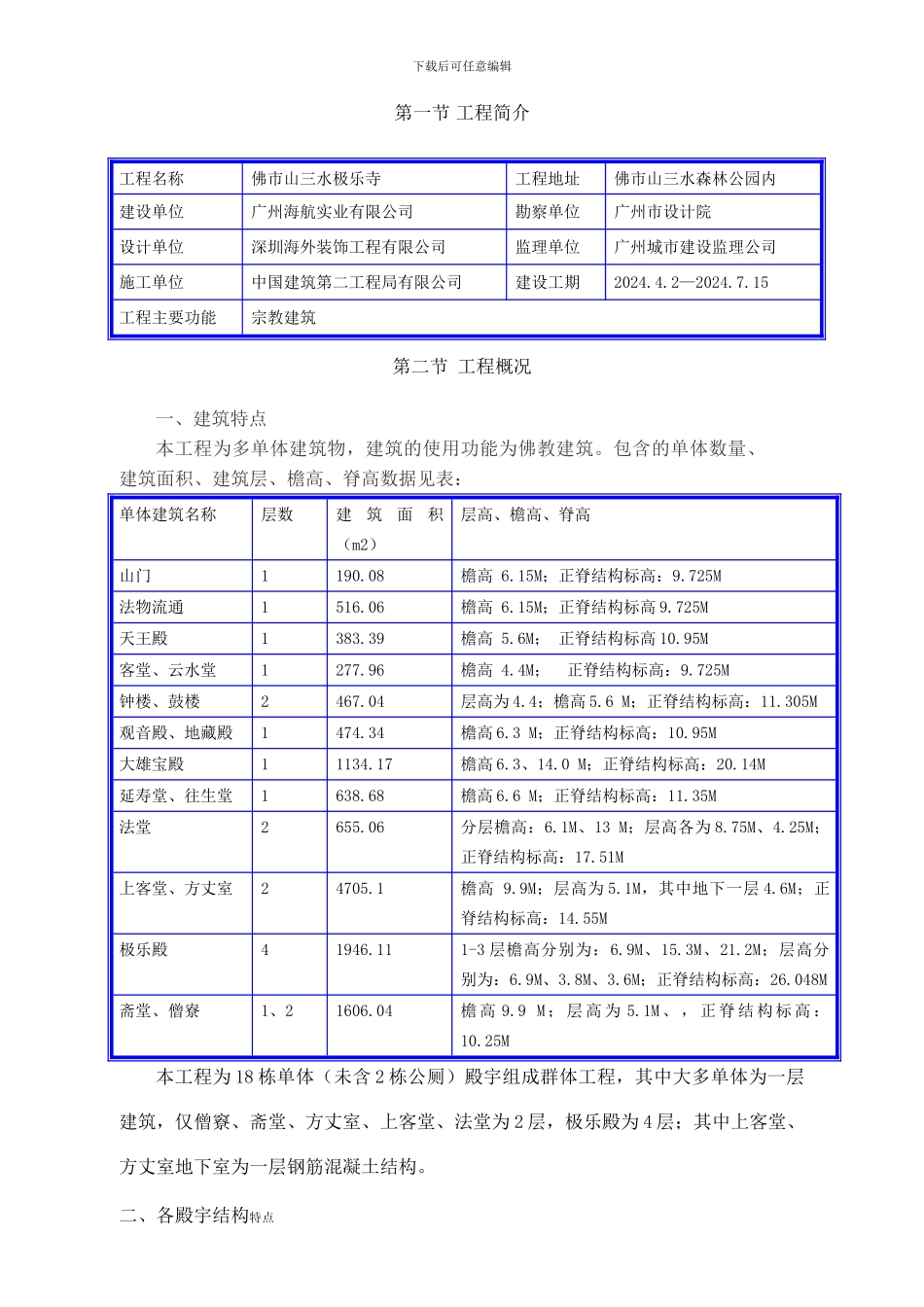 三水极乐寺模板施工方案gai_第2页
