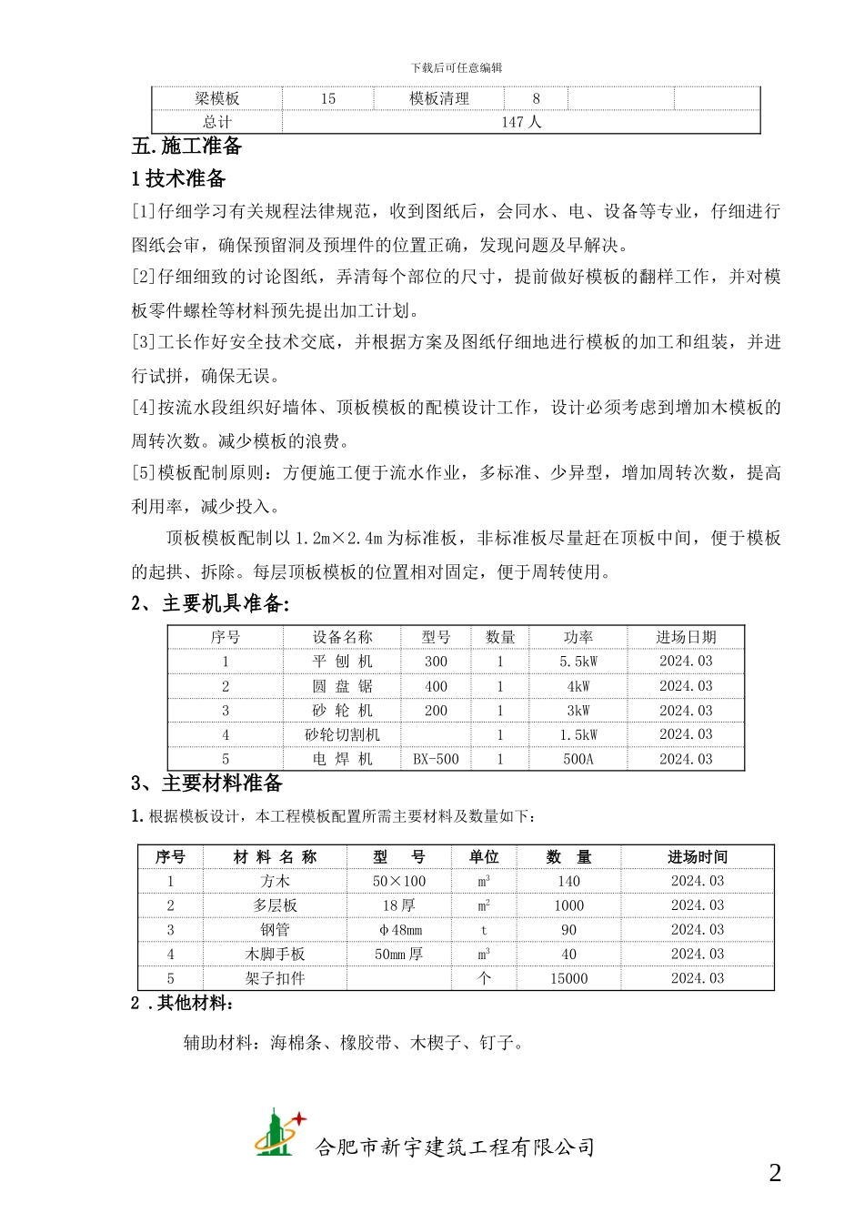三河太阳能模板工程施工方案_第2页