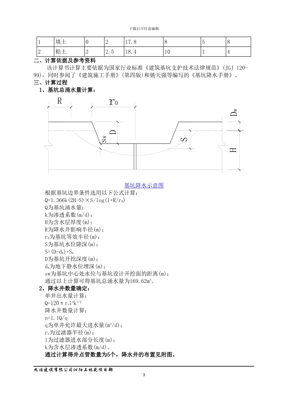 上林苑地下室降水施工方案_第3页