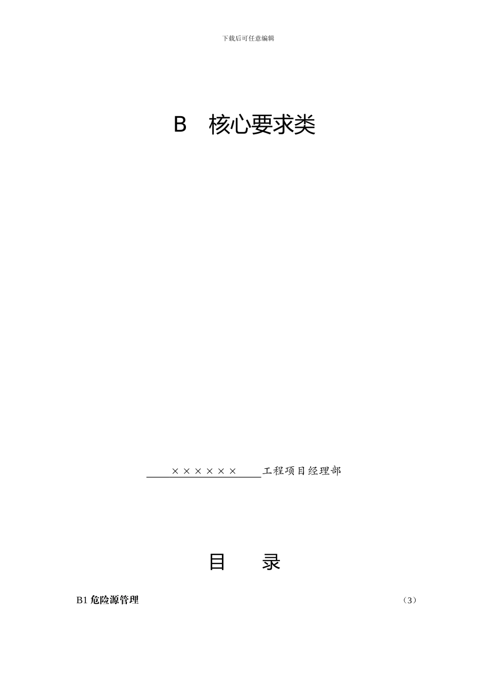 上海现场施工-安全管理参考资料-B核心要求类_第1页