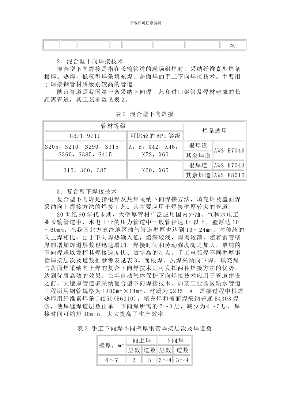 下向焊接技术在长输管道施工中的应用_第3页