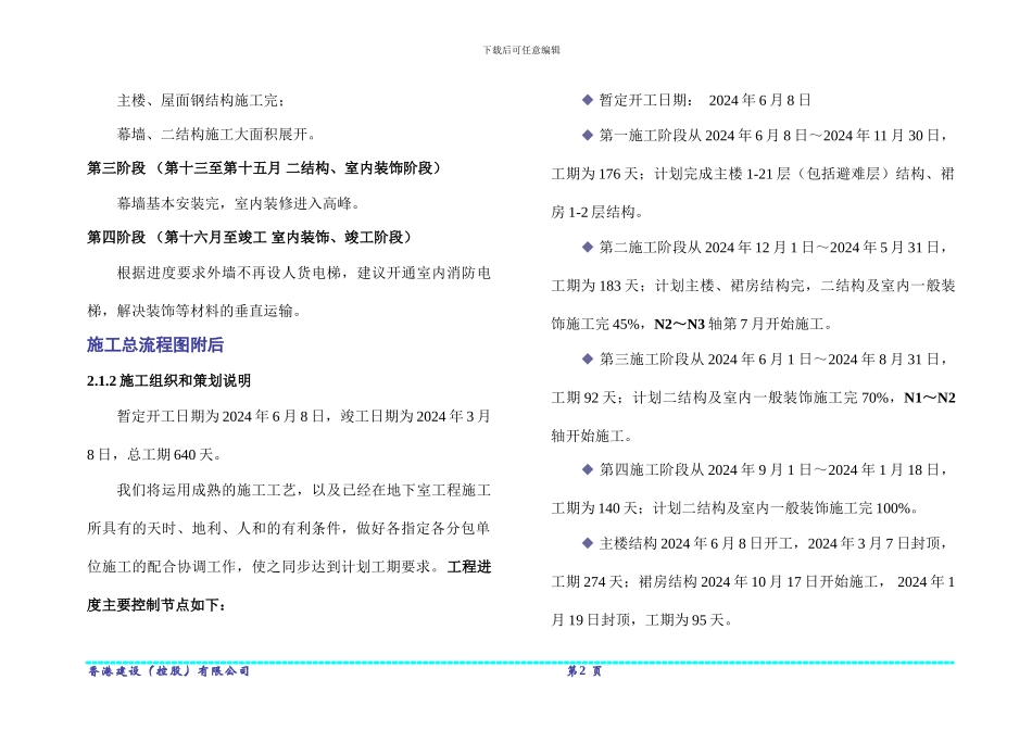 上海香格里拉酒店施工方案_第2页