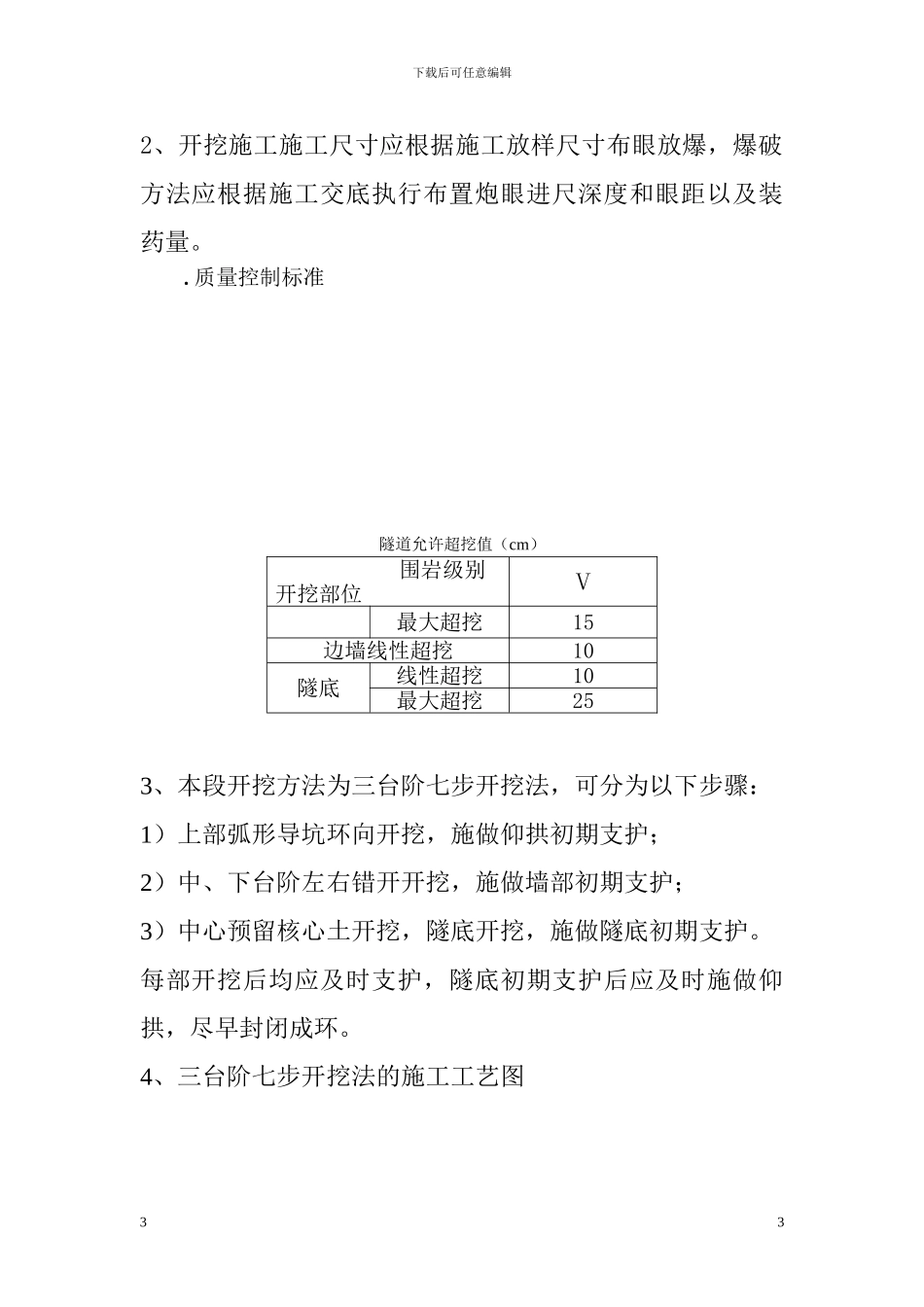 下庄4号隧道Vk开挖支护施工技术交底_第3页