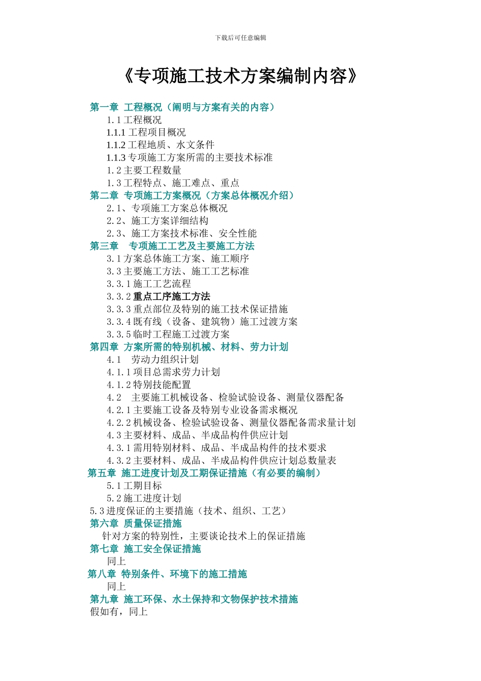 专项施工方案目录_第1页