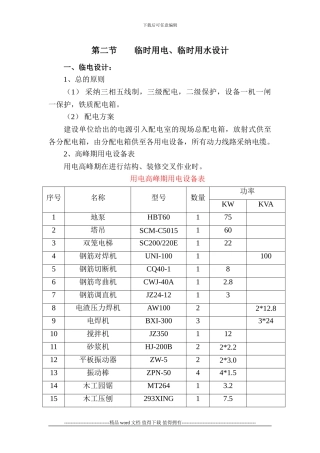 临电、临水施工方案Microsoft-Word-文档