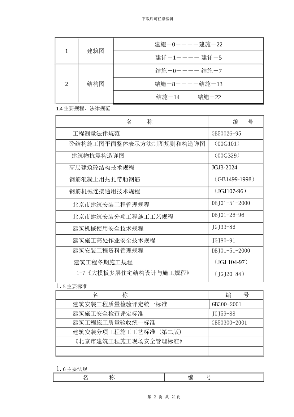 主体结构模板施工方案_第2页