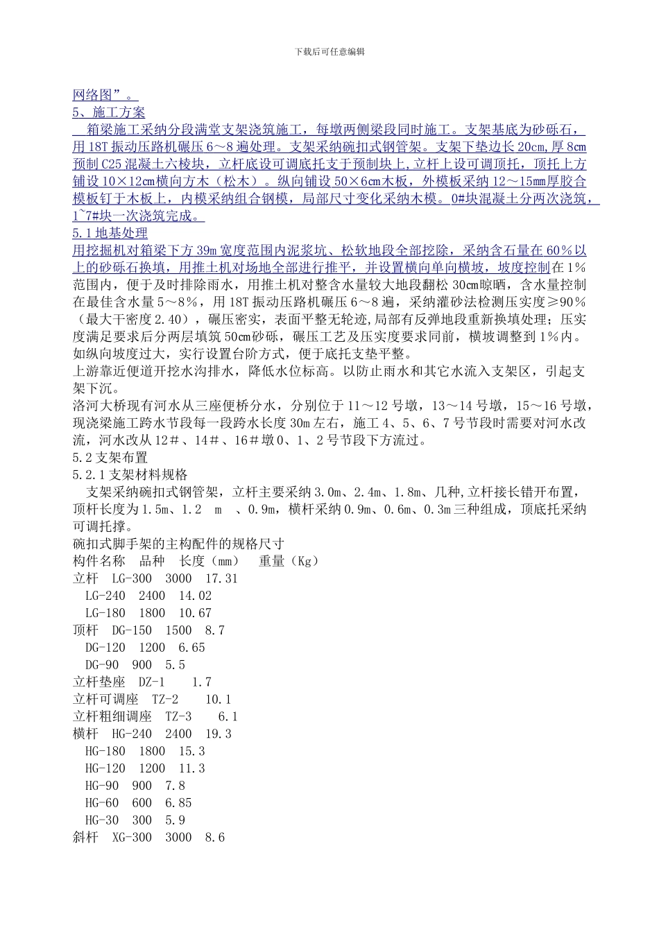 主桥现浇连续箱梁满堂支架法施工方案-secret_第3页